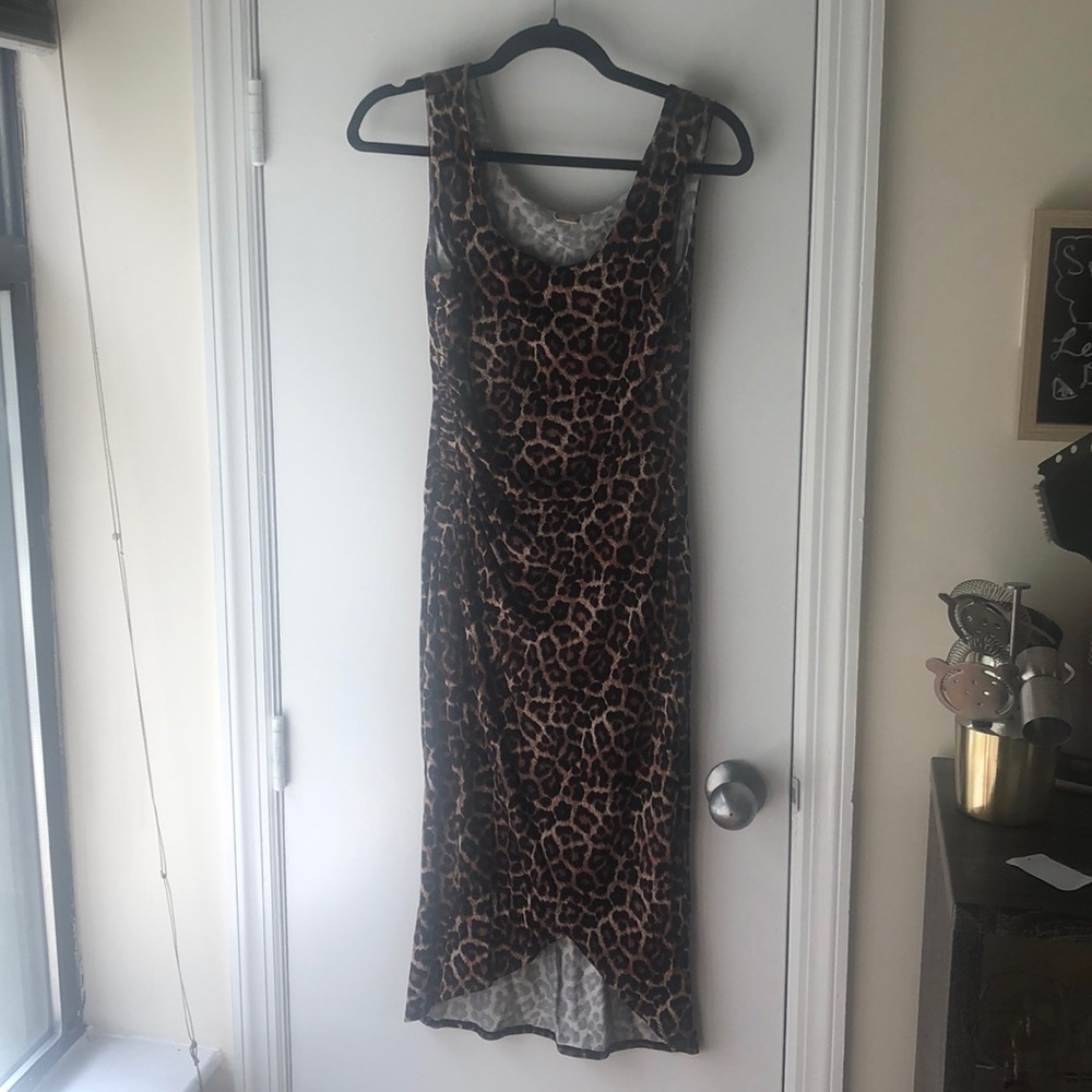 T Tahari leopard print dress